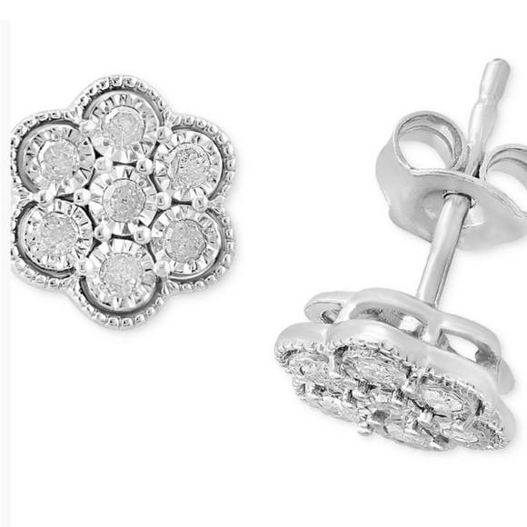 Effy Diamond Bouquet Stud Earrings (New) - Picture 3 of 6